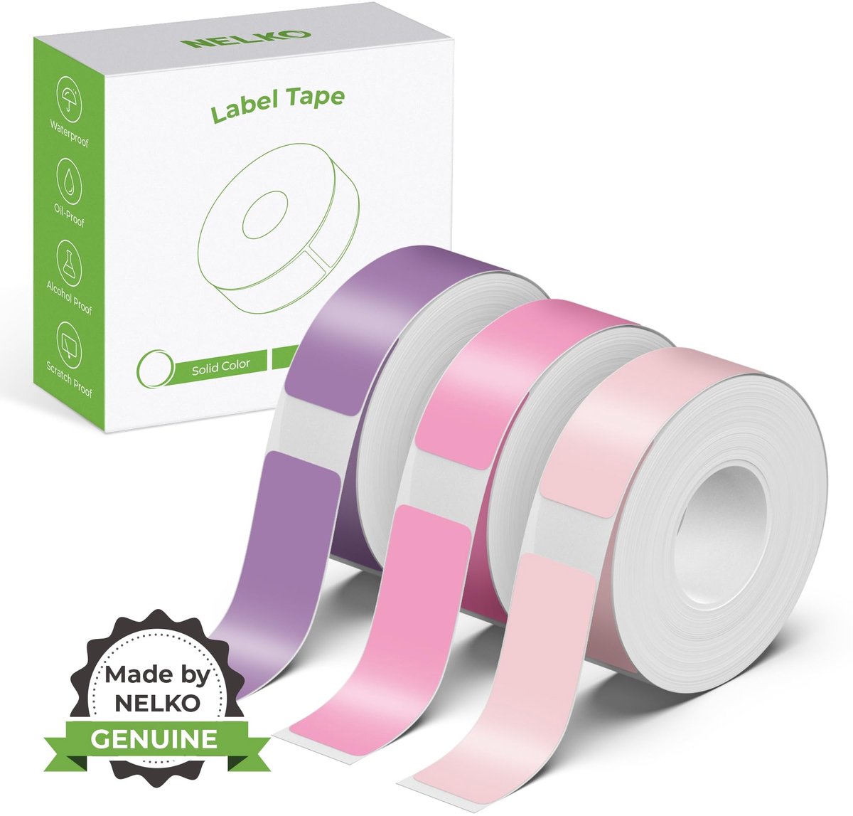 Elzusha - Gelamineerde Label Maker Tape voor P21, 14x40mm, 3 Rollen