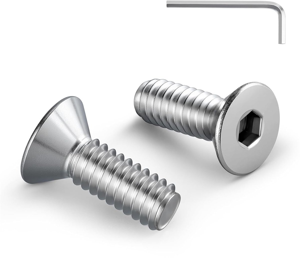Elzusha - 20pcs M4 x 12mm RVS Countersunk Schroeven met Inbus