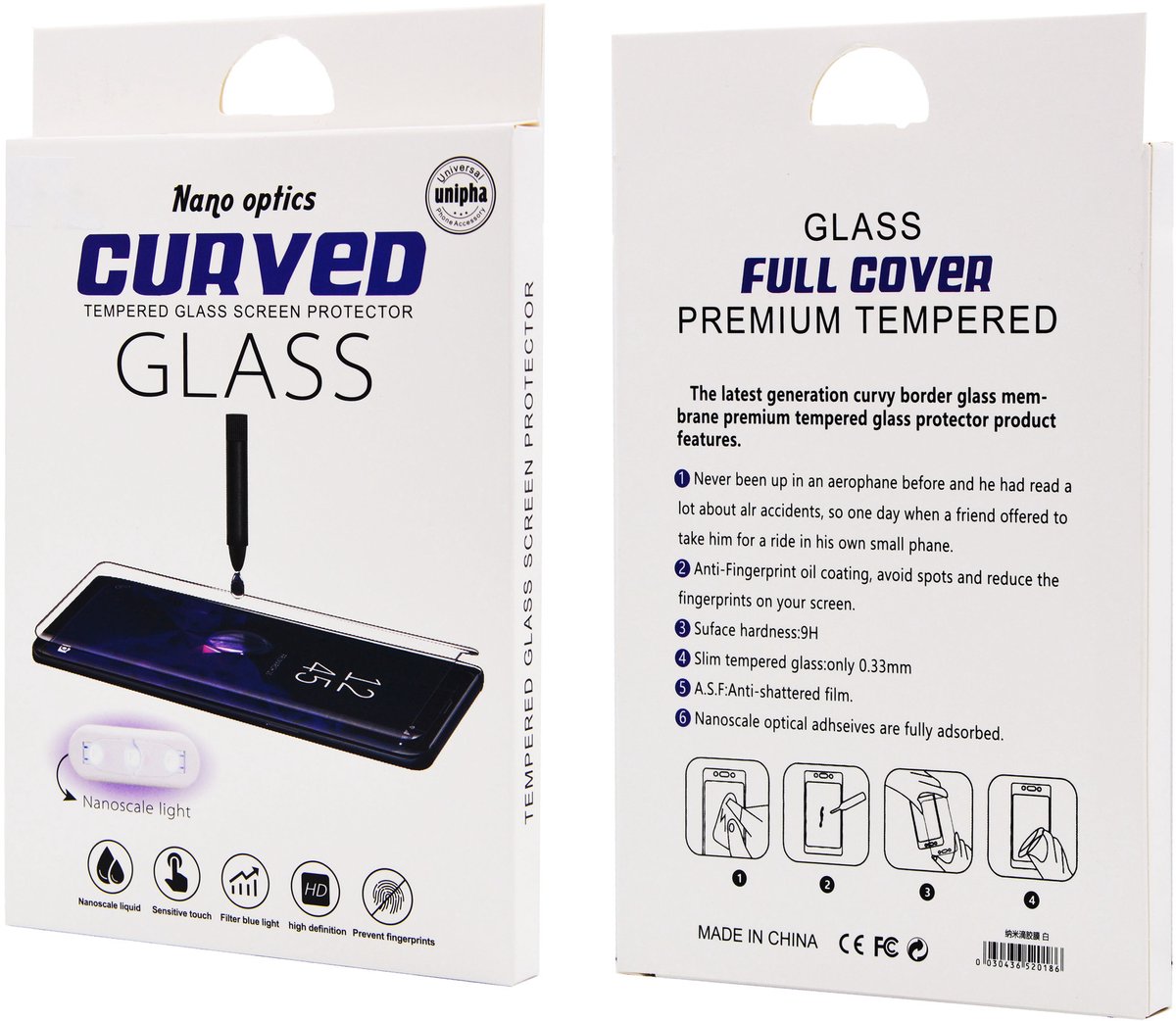 Full Glue Nano Tempered Glass voor Samsung Galaxy S10 Plus - INCL UV
