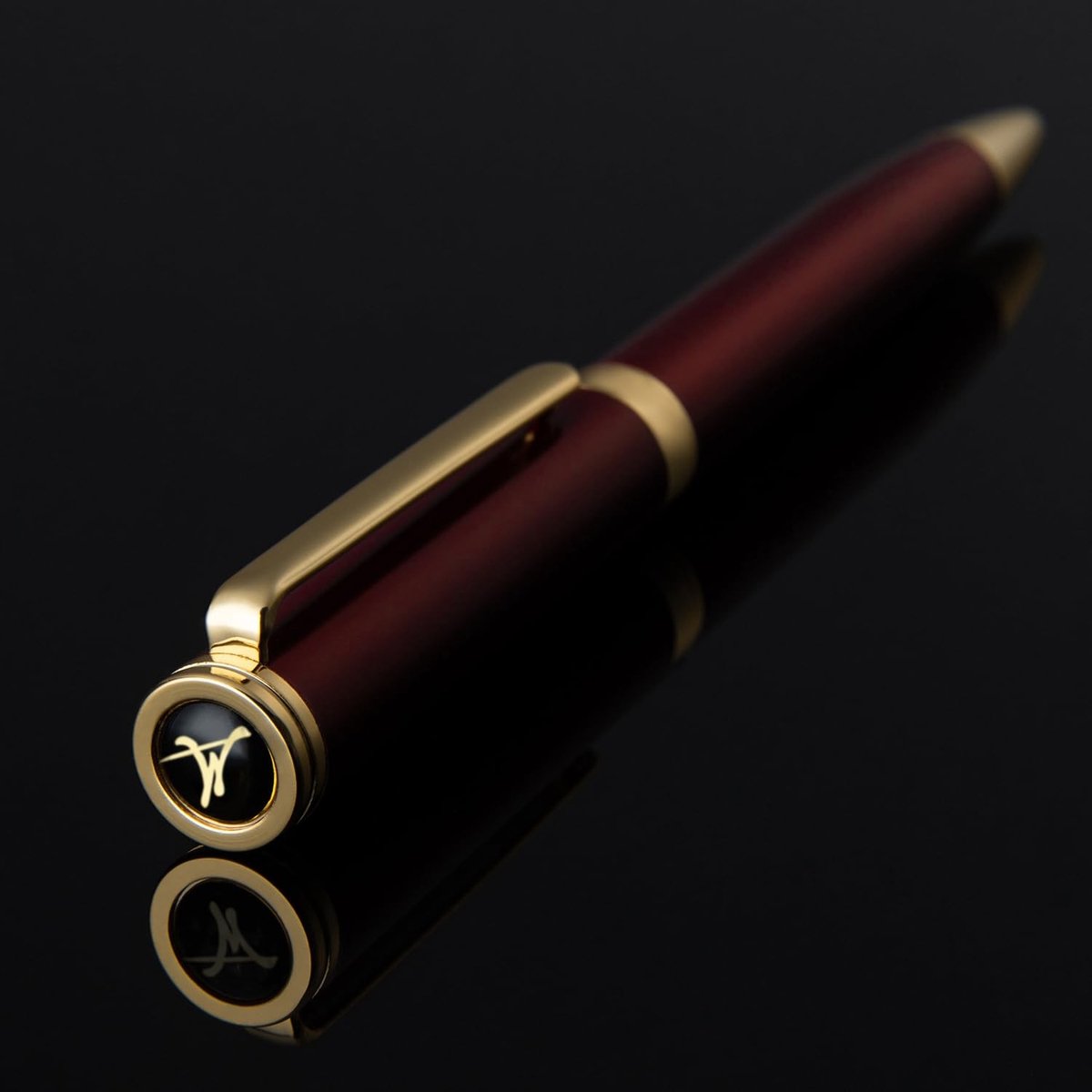 Elzusha - Luxe balpen met 24-karaats goud en leren etui - Schrijfervaring van topkwaliteit
