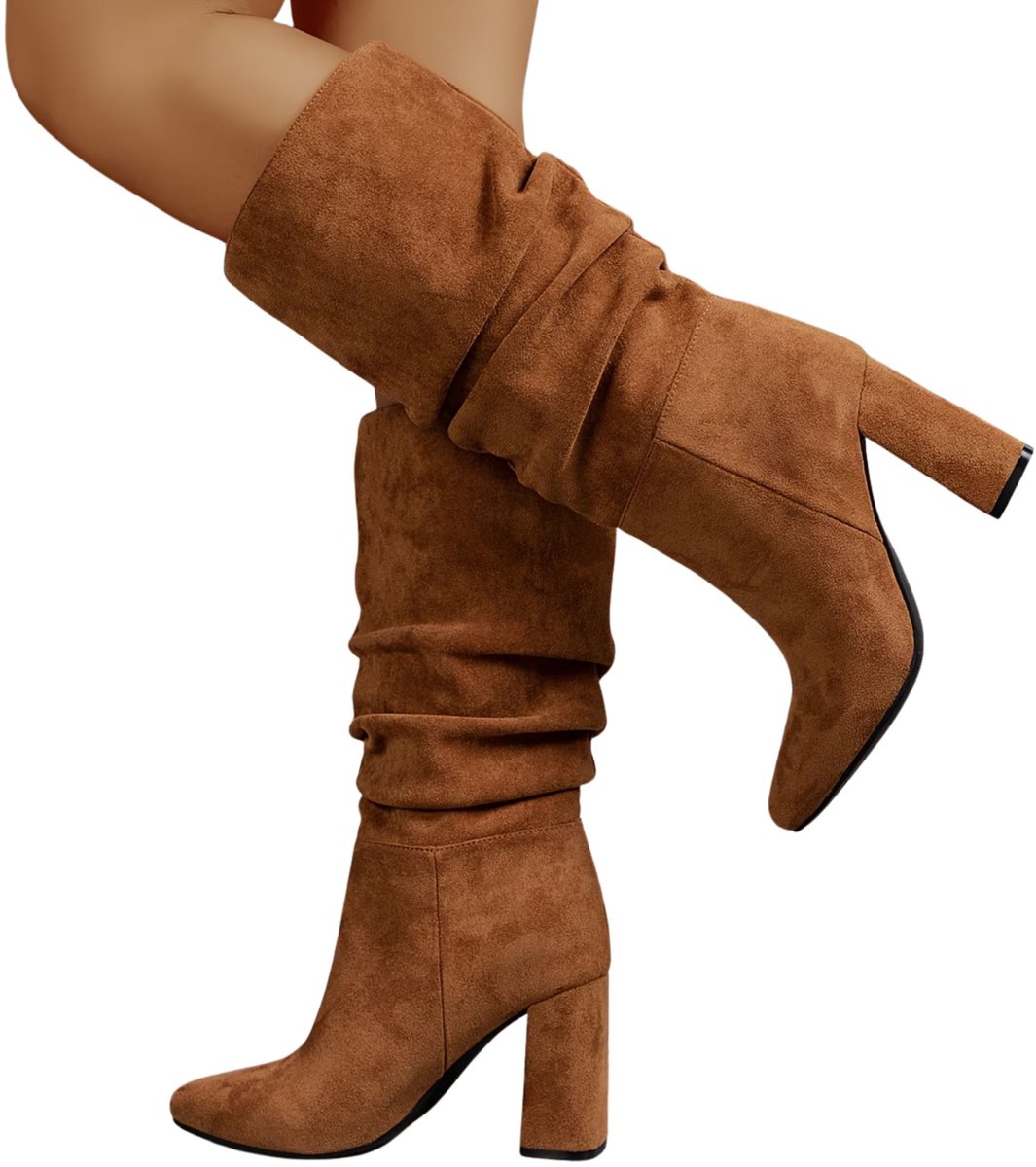 Currero Dames Cowboy Laarzen Hoge Hak Enkellaarzen Kniehoge Western Boots Chelsea Kameel 41 5 Geel