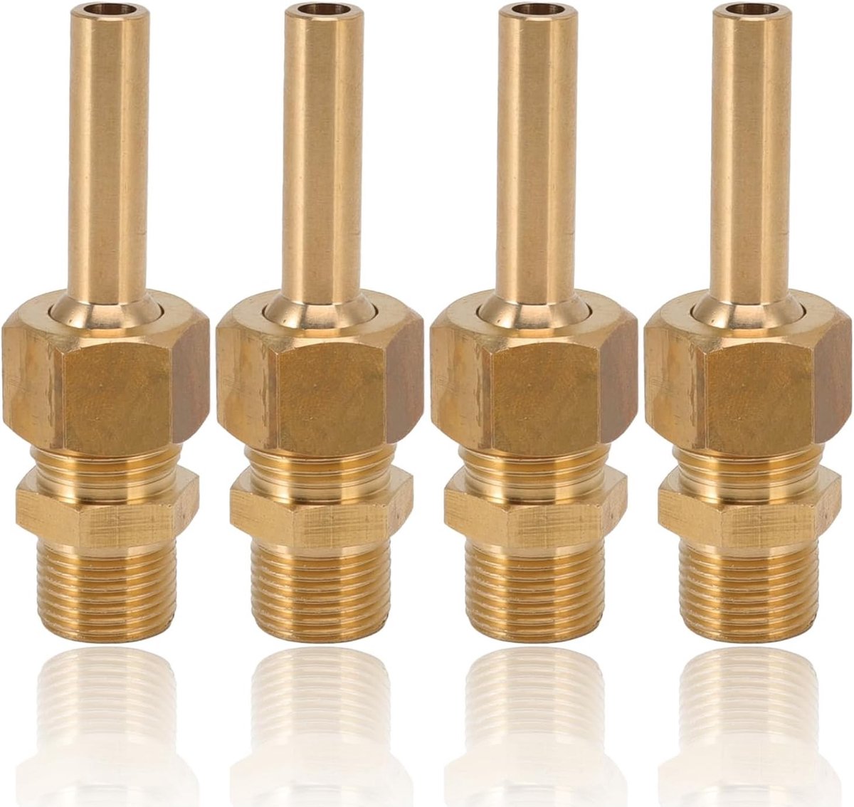 4-delige Waterfontein Sprinklerset met Messing Spuitkop, Voor Tuin, Vijver en Parken