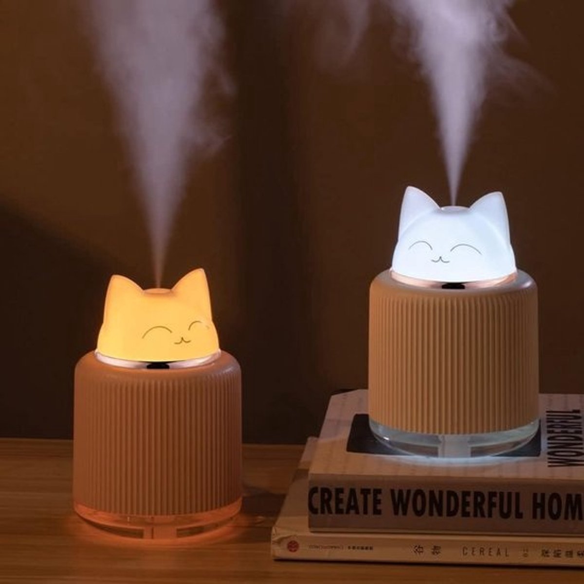 Mini luchtbevochtiger voor kinderslaapkamer - USB-gevoede mistgenerator met LED-verlichting en automatische uitschakeling