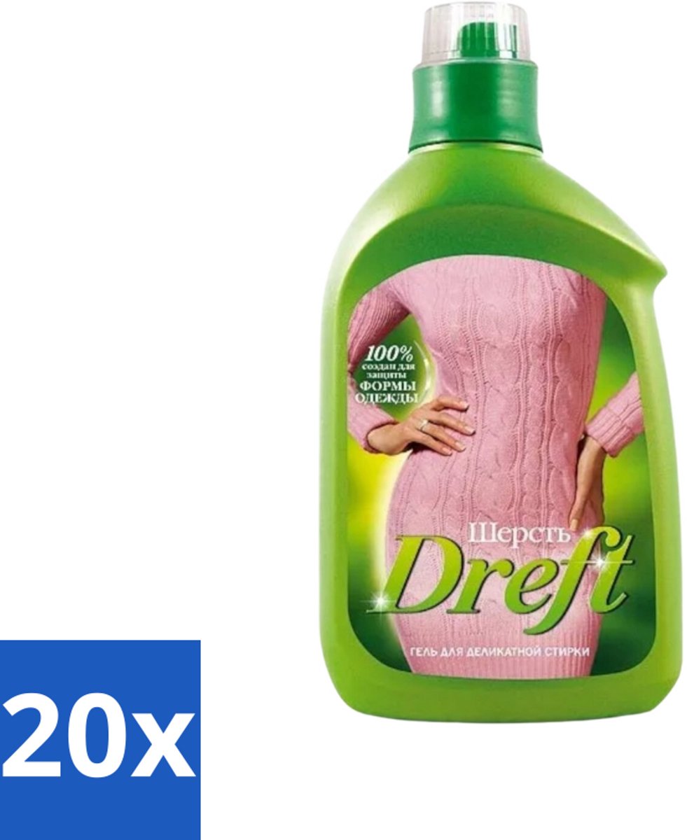 20 x Dreft - Vloeibaar Wasmiddel - Witte en Gekleurde Was - Voor Wol - 800 ml - Wasmiddel Voor Wol - Zachte Was - Was Voor Gevoelige Stoffen - Wasmiddel Voor Witte En Gekleurde Kleding - Wasmiddel Voor Wol En Zijde