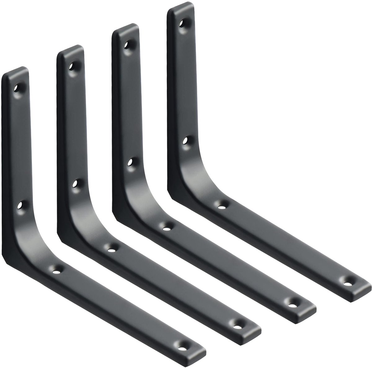 SAYAYO 4 stuks plankdragers 90 Graden plankbeugels Metaal Matzwart, 150mm - ShopVlot