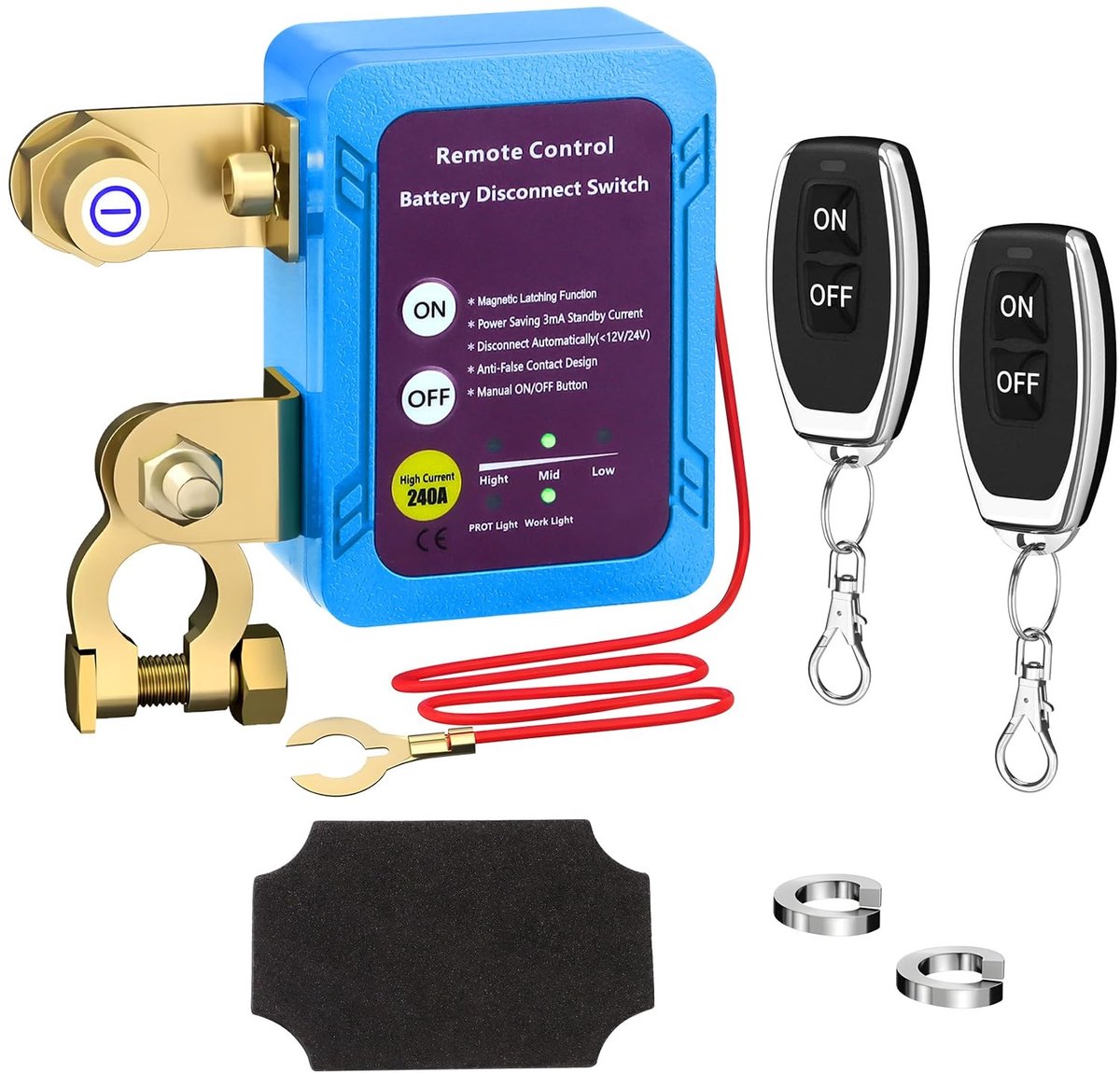 Elzusha - Draadloze Accu Ontkoppelaar 12V voor Auto en Boot