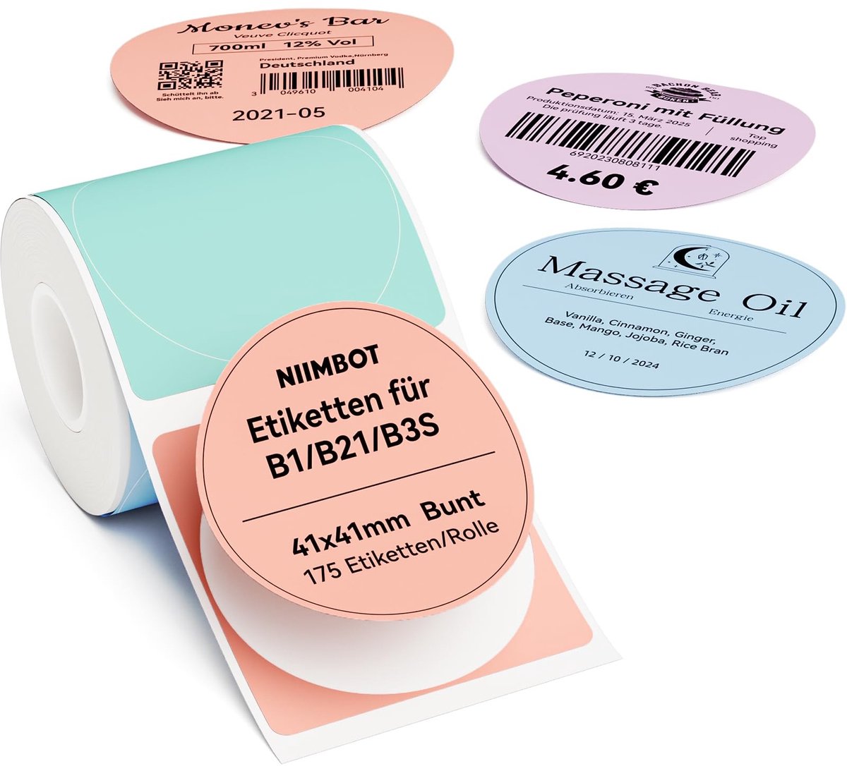 Elzusha - Ronde Zelfklevende Etiketten voor Diverse Labelprinters
