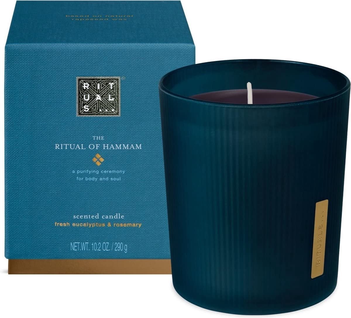Elzusha - Geurkaars - Eucalyptus - Blauw - 9,5 cm