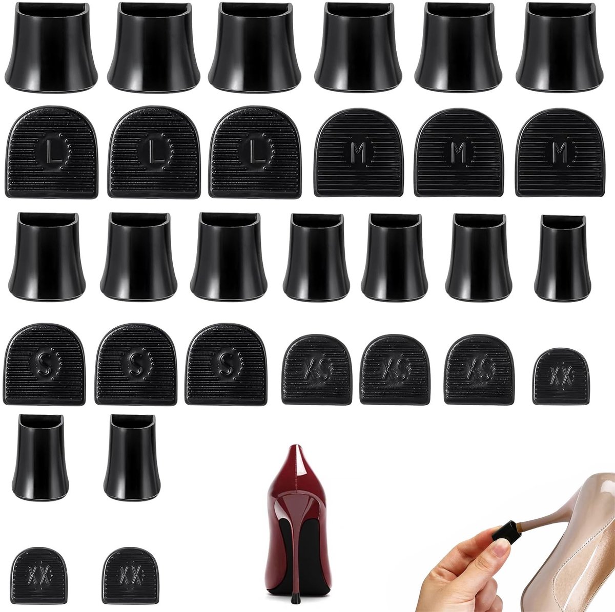 Elzusha - Set van 15 High Heel Protectors in 5 Maten