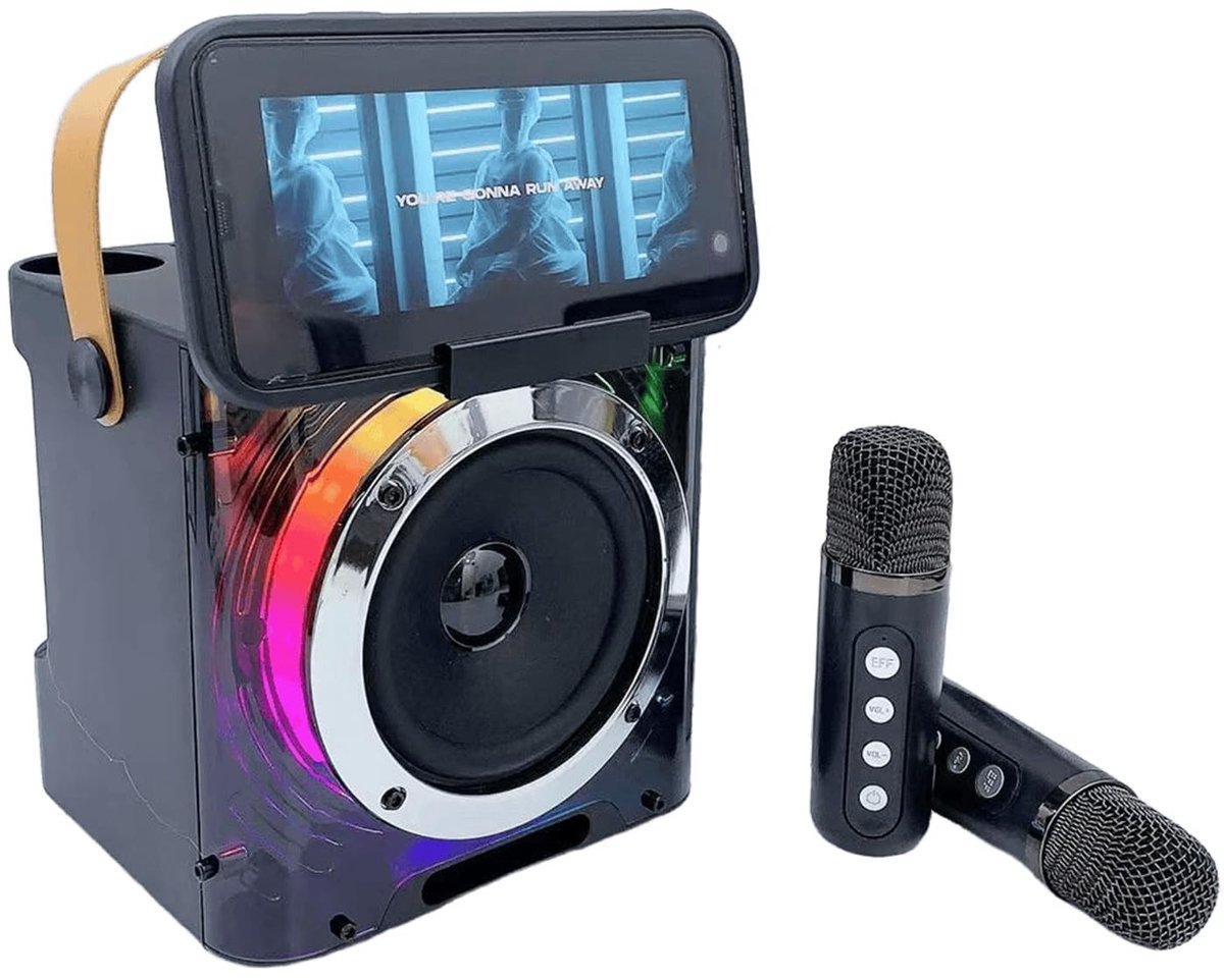 Elzusha - Karaoke Machine met 2 Microfoons voor Thuisgebruik