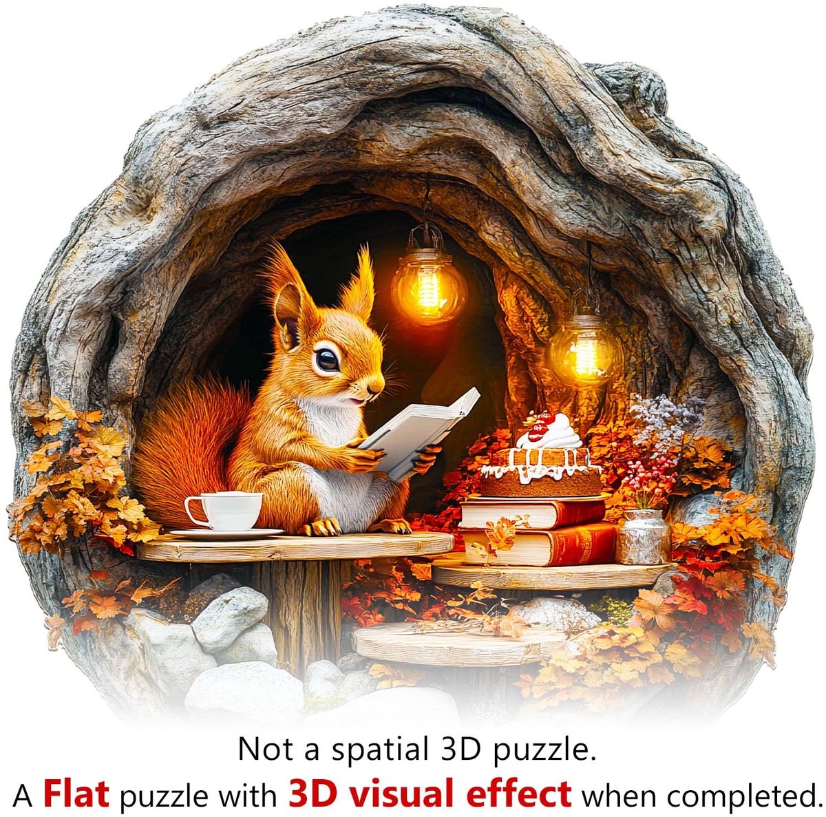 Elzusha - Houten Puzzel Eekhoorn voor Kinderen en Volwassenen
