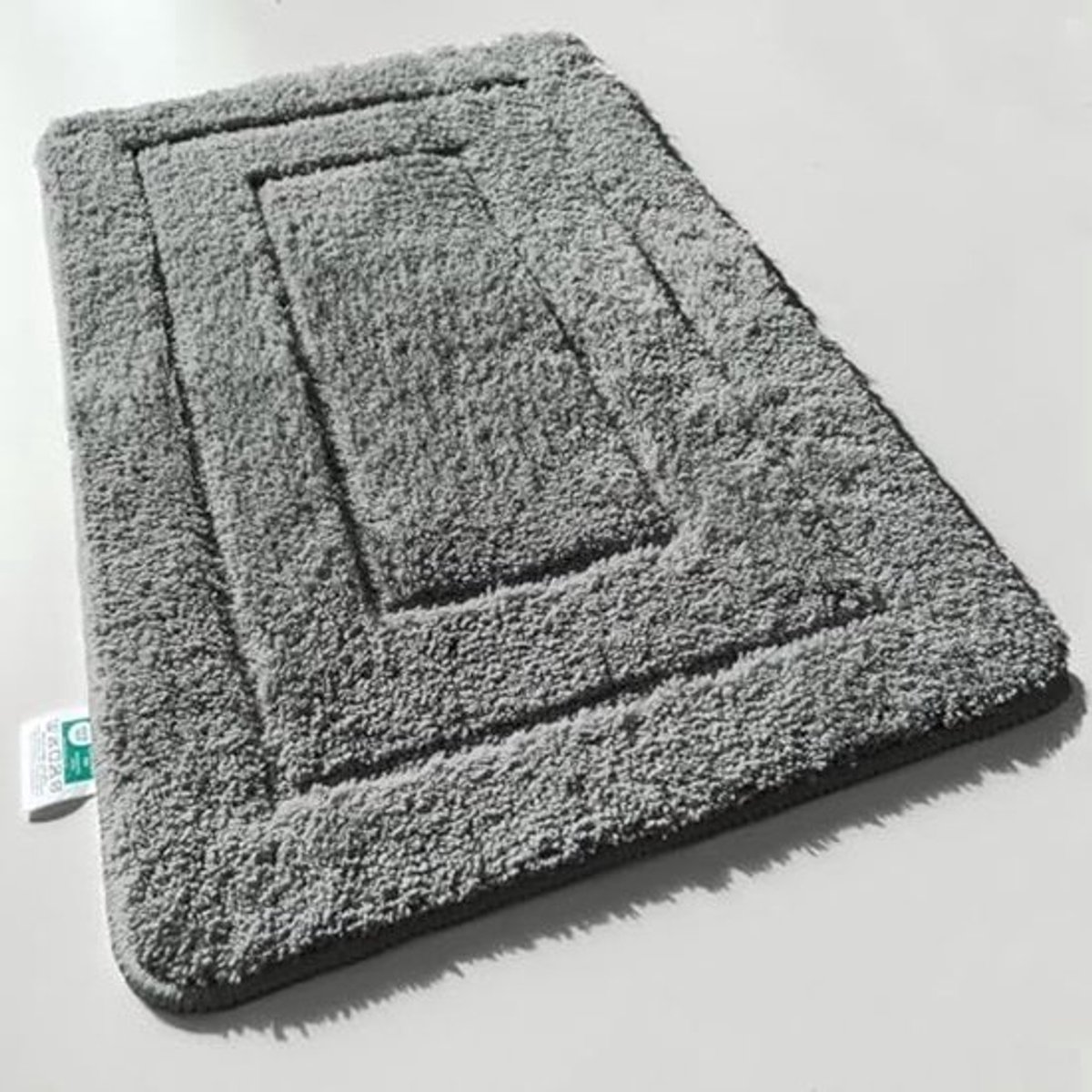 Extra Fluffy Quick Drying Bath Mat - Non-Slip Backing for Bathroom and Shower - Dark Grey 40 x 60 cm