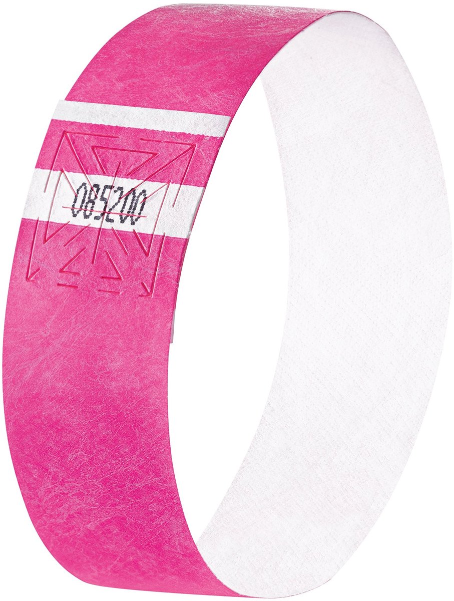 Elzusha - Neon Roze Festivalarmbanden van Super Soft Materiaal, 255x25mm