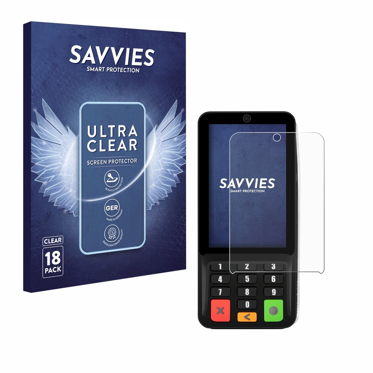 Savvies - Screenprotector voor Pax A35 - Folie Beschermfolie transparant 18 Stuks