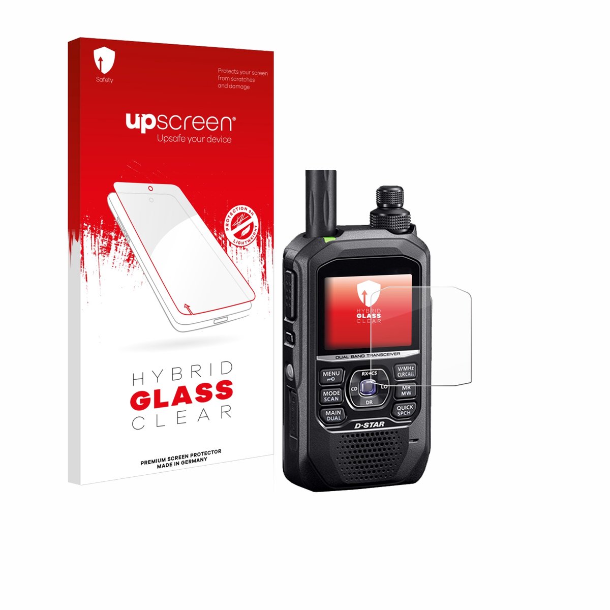 upscreen - Screenprotector voor Icom ID-50E - Folie Beschermfolie Beschermglas transparant