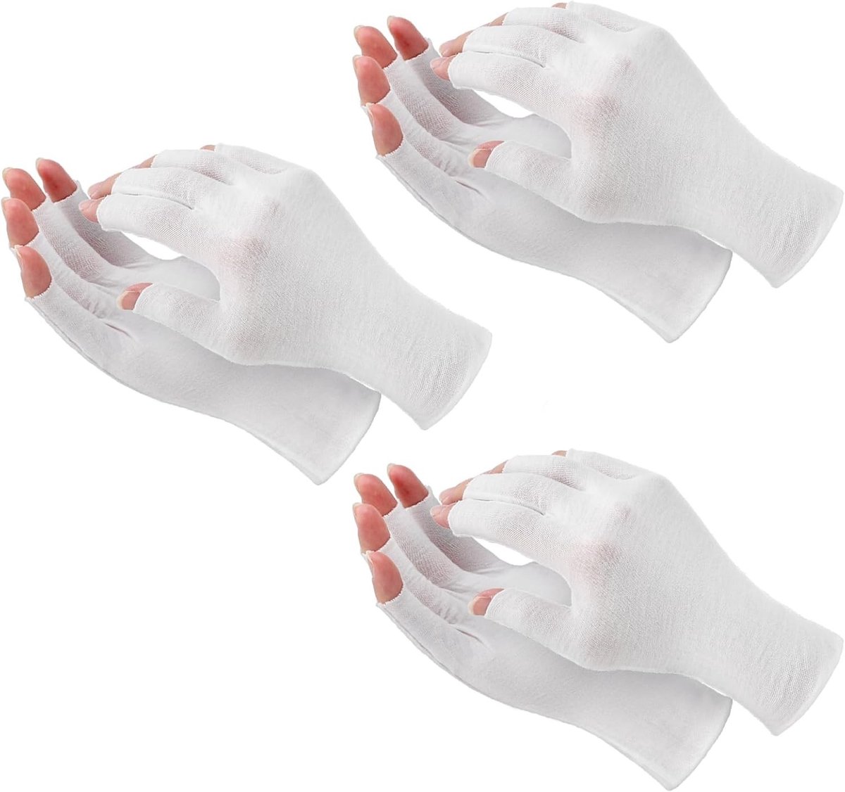Dunne Vingerloze Katoenen Handschoenen voor Neurodermatitis en Zomeractiviteiten, UV-bescherming en Comfortabele Grip