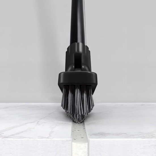 Langhandige voegenborstel voor tegelreiniging, vloerborstel met stijve haren voor badkamer, keuken en douche, ideaal voor voegen en plinten — afbeelding 4