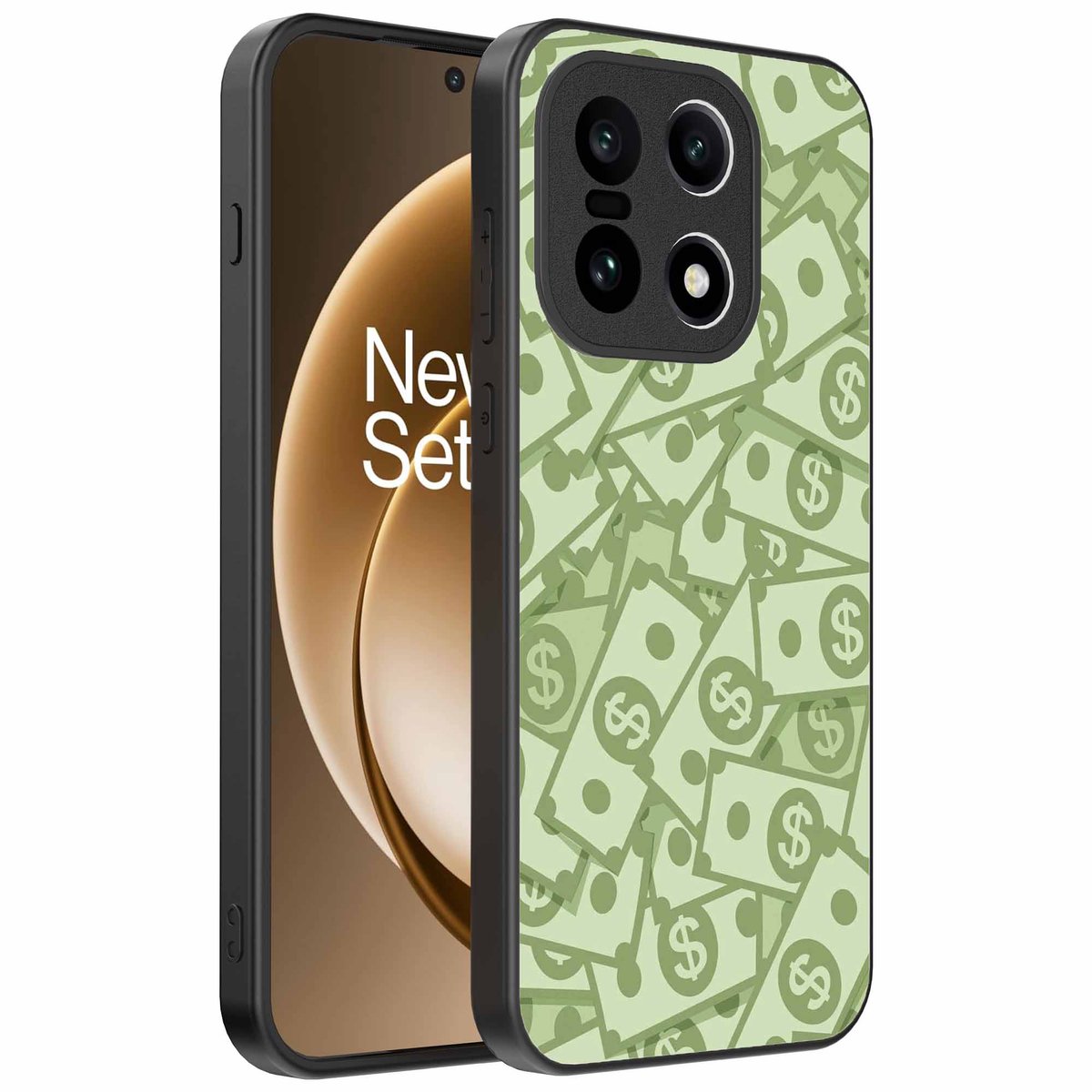 Geschikt voor OnePlus 15 Telefoonhoesje met Geld Opdruk - TPU Backcover Case With Money Design - Smartphonica geschikt voor OnePlus 15