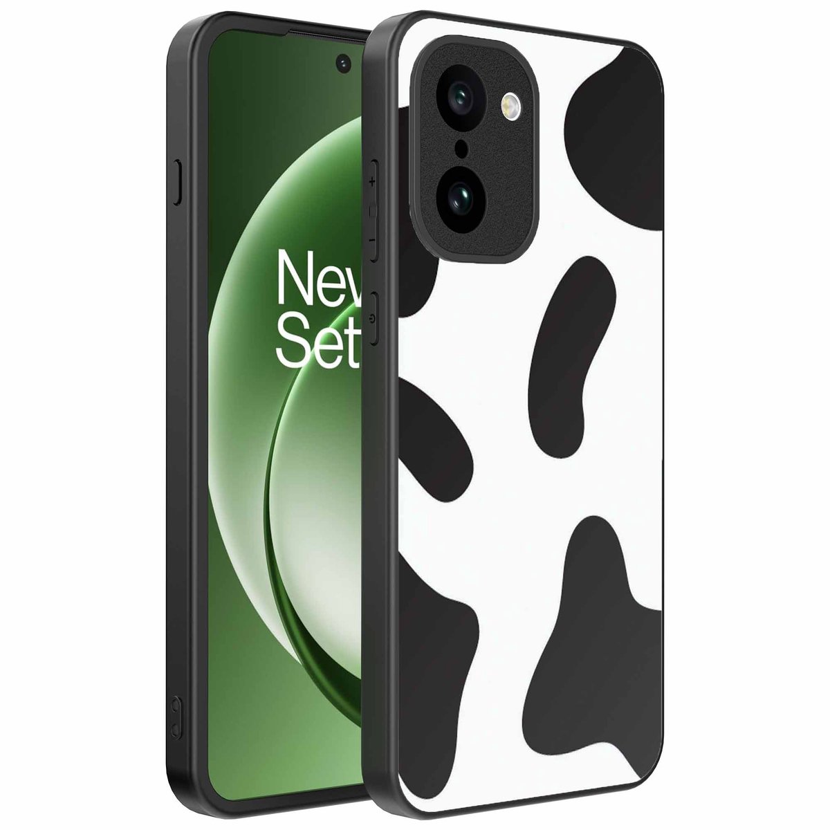 Geschikt voor OnePlus 15R Telefoonhoesje met Koeienvlekken Opdruk - TPU Backcover Case With Cow Patches Design - Smartphonica geschikt voor OnePlus 15R