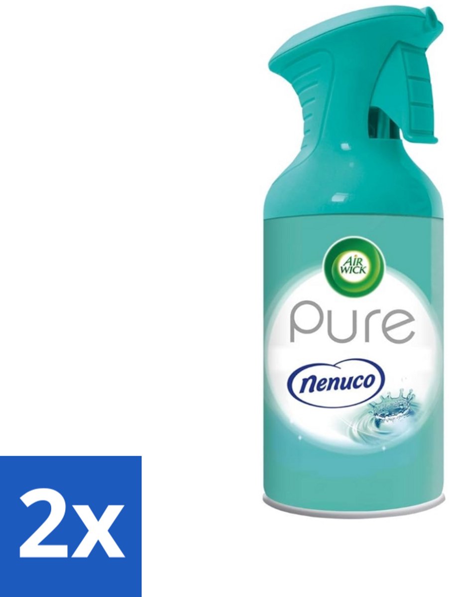 Air Wick - Luchtverfrisser - Pure Nenuco - Spray - 250 ml - Voordeelverpakking - 2 stuks