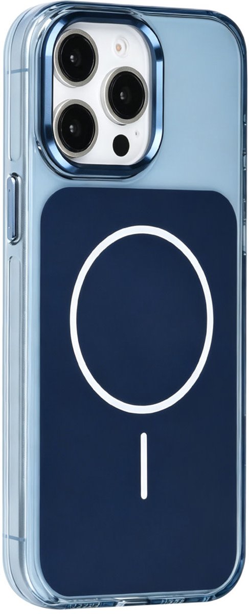 TUNIQ telefoonhoesje voor Apple iPhone 15 Pro Max - MagSafe glossy PC - Blauw
