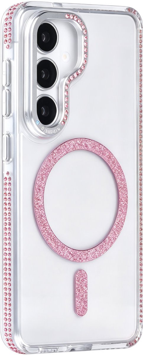 TUNIQ Backcover hoesje voor Samsung Galaxy S26 - Diamond MagSafe TPU+PC - Roze