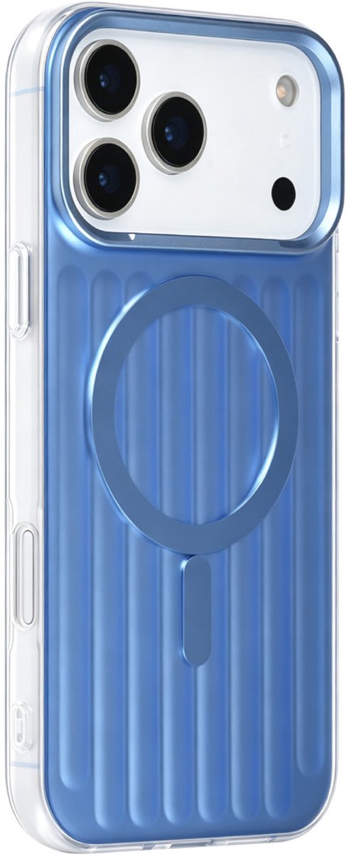 TUNIQ Backcover hoesje voor Apple iPhone 17 Pro Max - luggage IMD MagSafe - Blauw