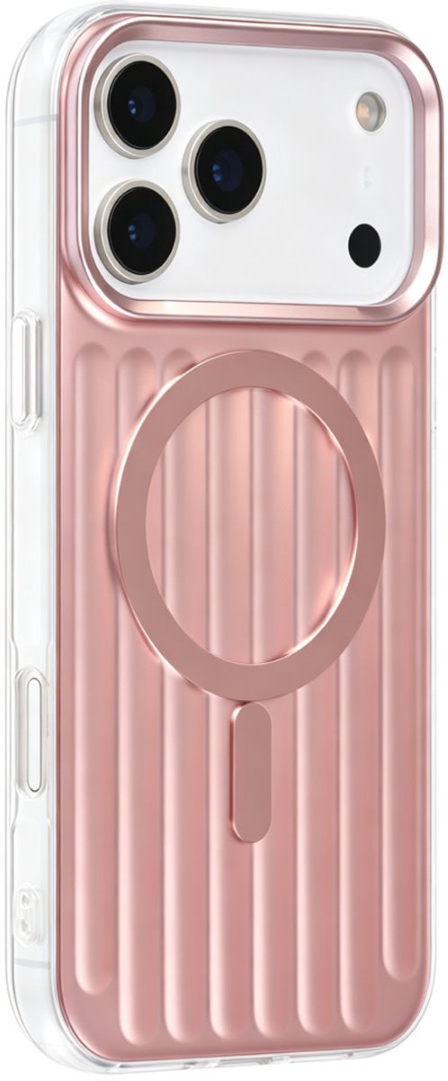 TUNIQ Backcover hoesje voor Apple iPhone 17 Pro Max - luggage IMD MagSafe - Roze