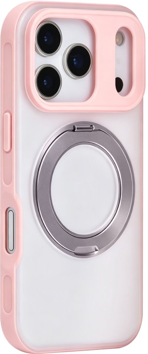 TUNIQ telefoonhoesje voor Apple iPhone 17 Pro - 360 rotation stand MagSafe - Roze