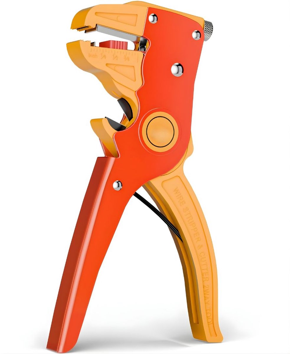 KIRA® Striptang - Striptang voor Elektriciens - Draadstripper & Kabelstripper - Oranje - 18cm x 8cm x 3cm