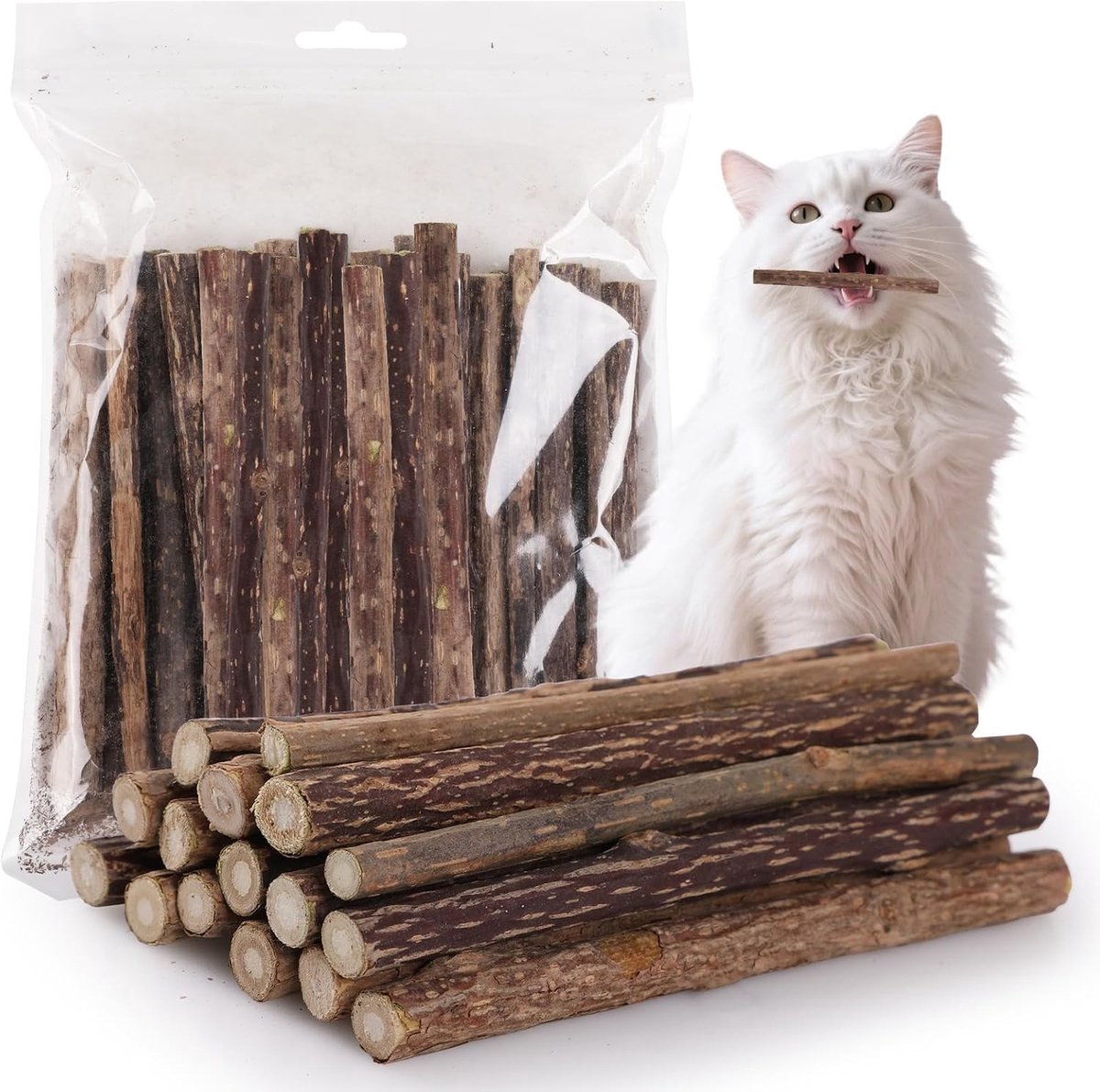 Kattenhengel - Natuur - 10 x 7 mm - Versterkt speels gedrag - Voor katten