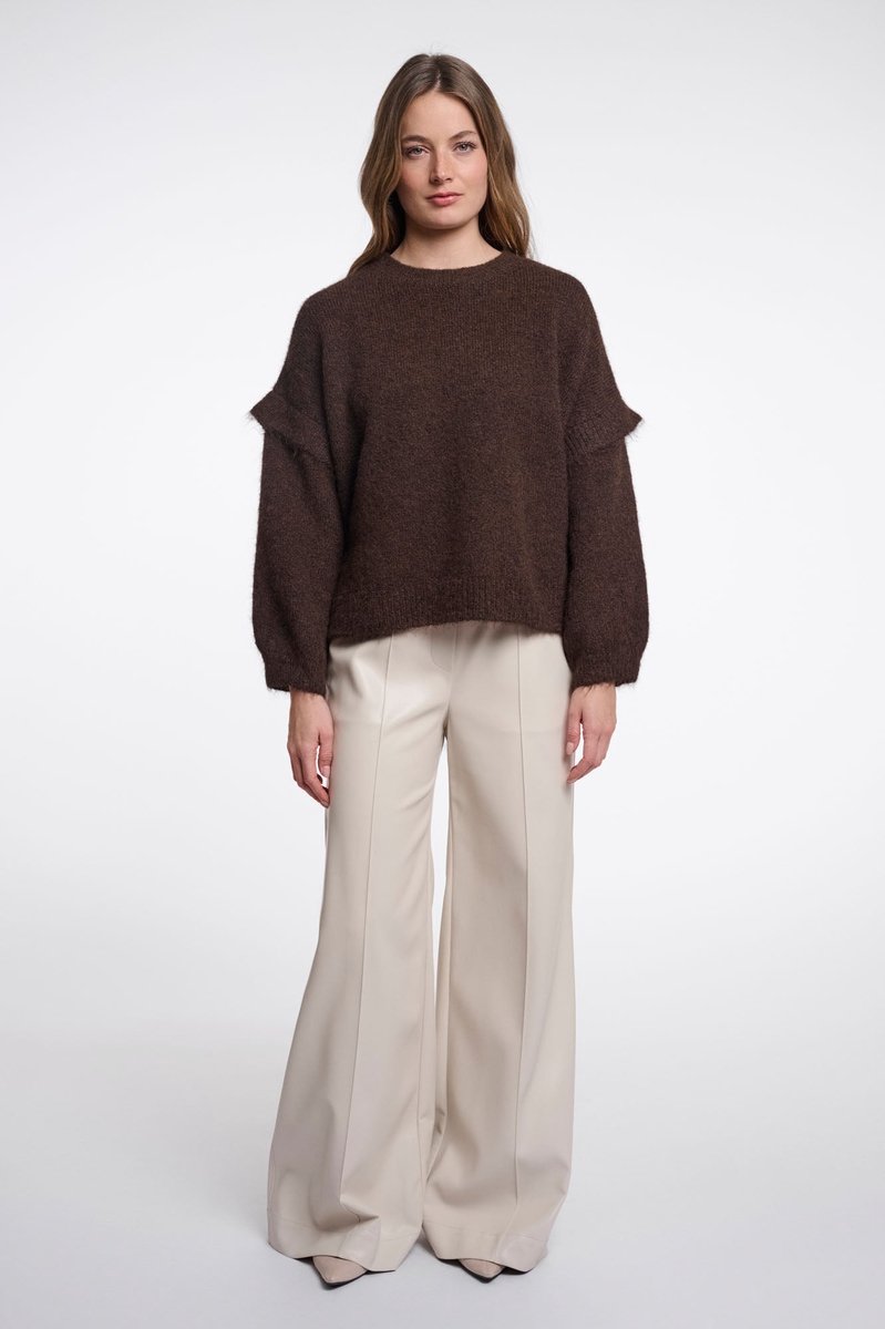 Rino & Pelle Vest - Odean sweater - Bruin