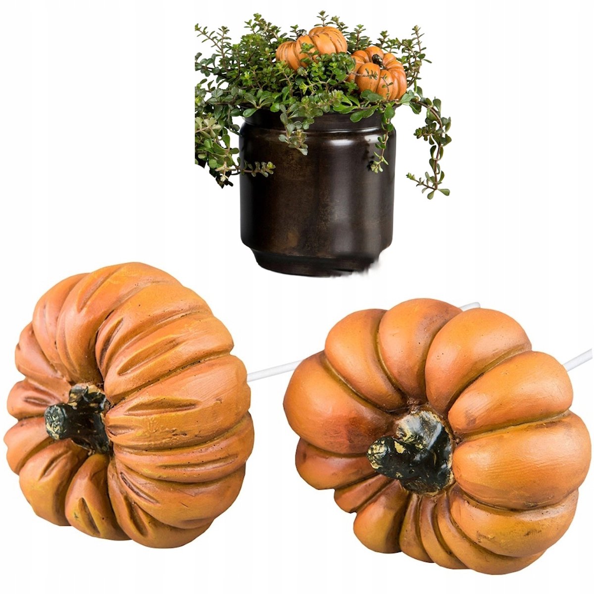 Decoratieve Pompoen voor Potten - 2 Stuks - Herfst & Halloween