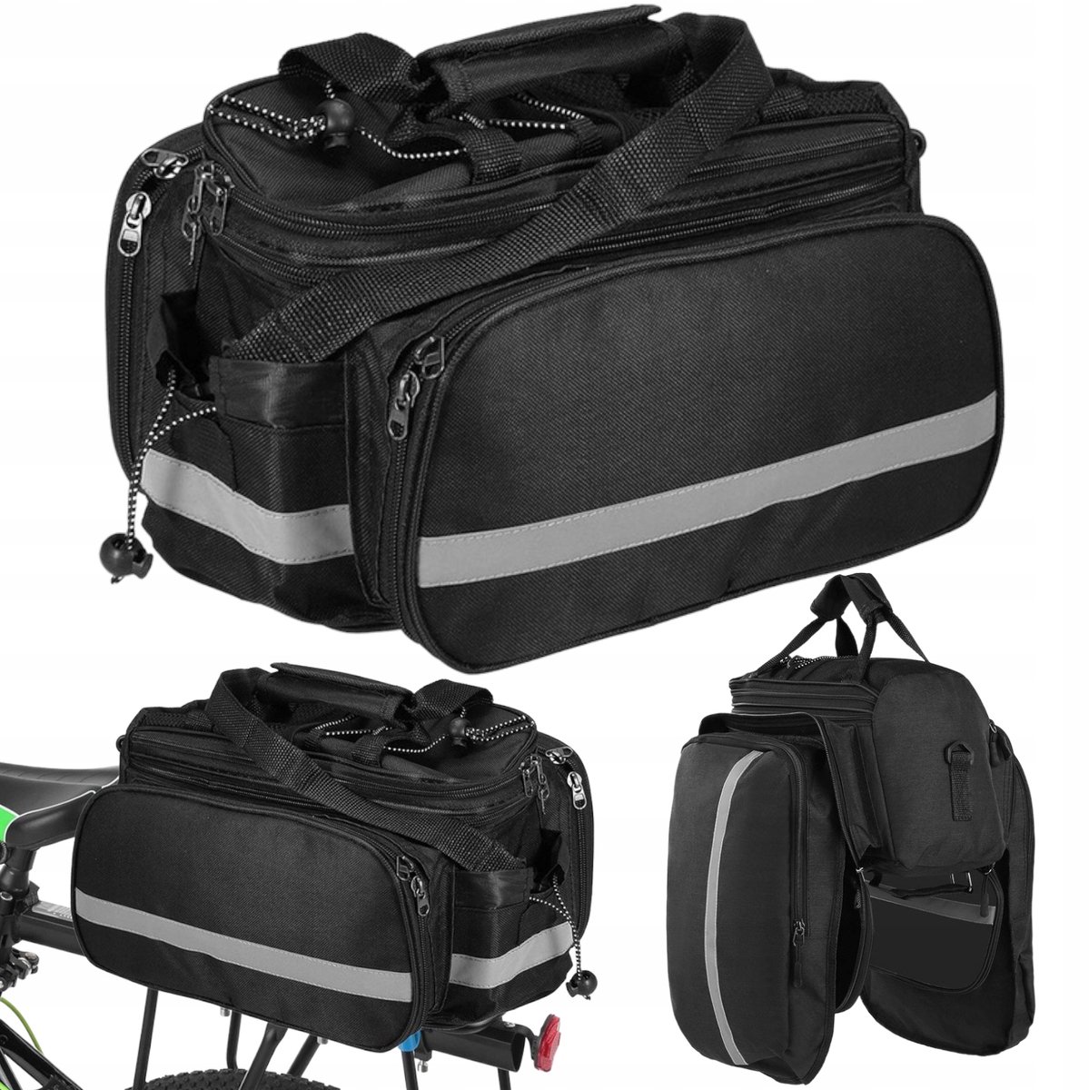 Merkloze Fietsbagagedrager Tas 30L - Waterdicht & Reflecterend
