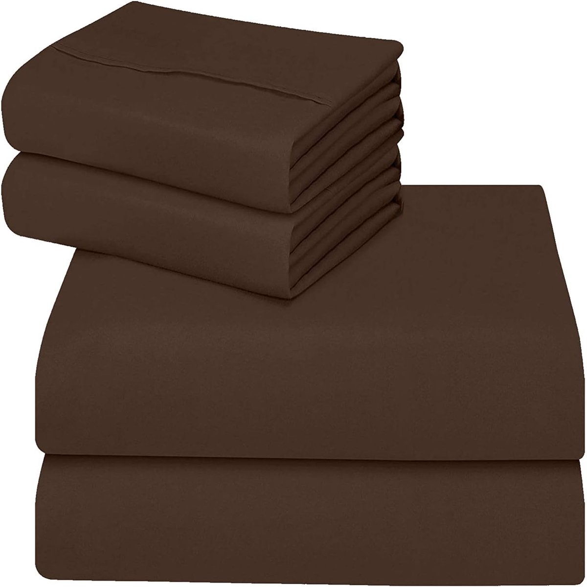 ComfyWell Hoeslaken Super King Size - Deep Pocket 14 inch (35 cm) - Zacht geborsteld microvezelstof bruin beddengoed - ShopVlot