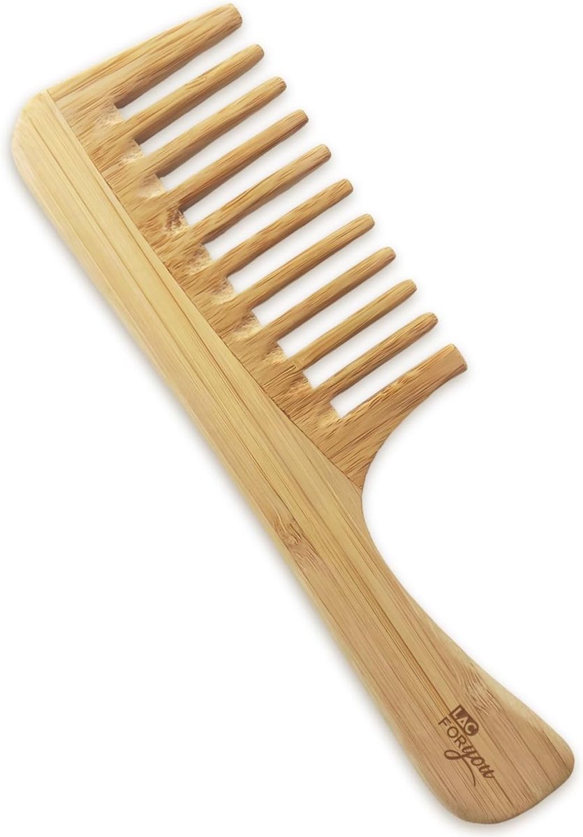 Houten Kam voor Haar - Bruin - Antistatisch - Voor Natuurlijke Krullen
