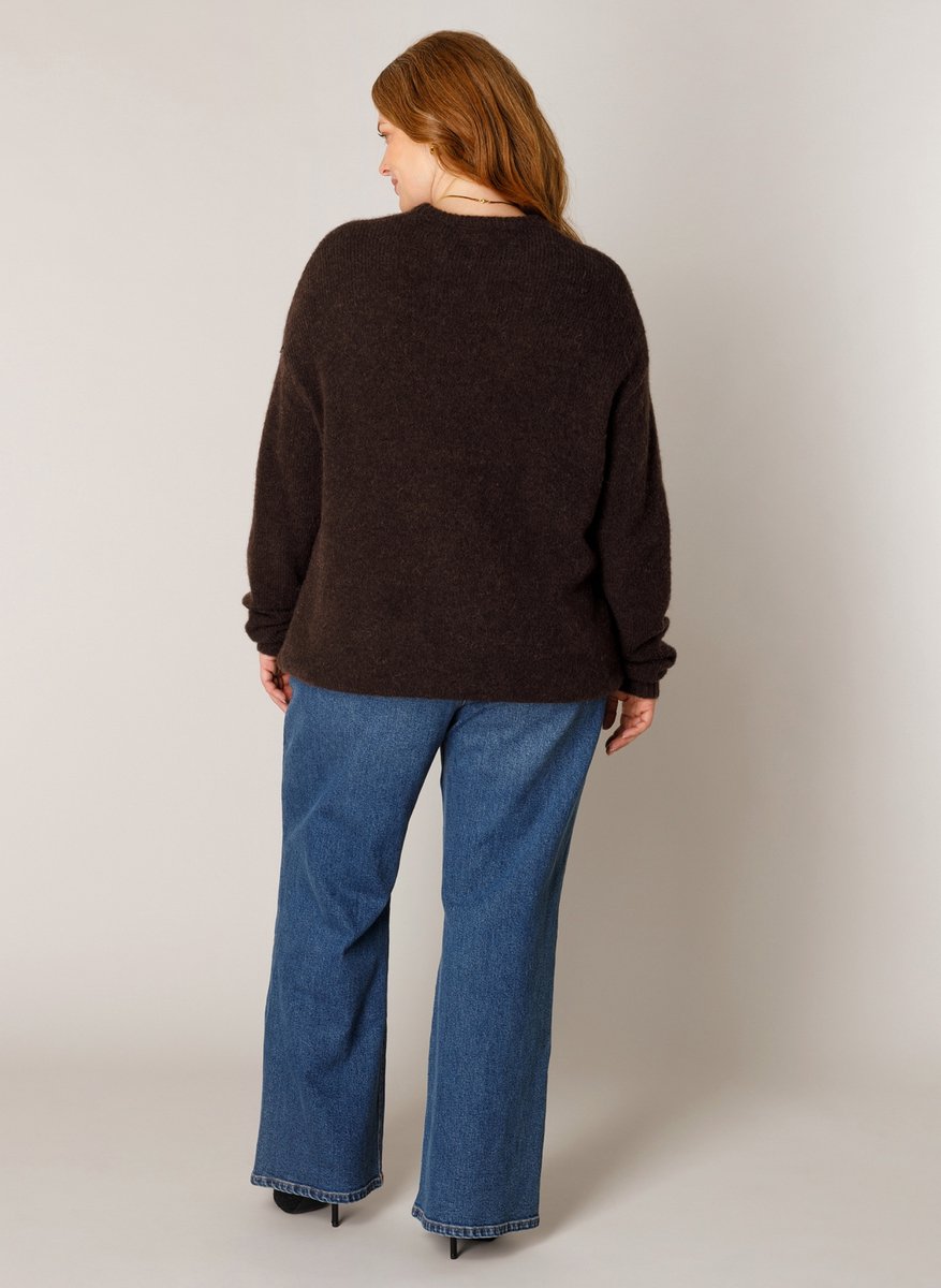 BASE LEVEL CURVY Yanara Tops - Brown - maat 2(50)