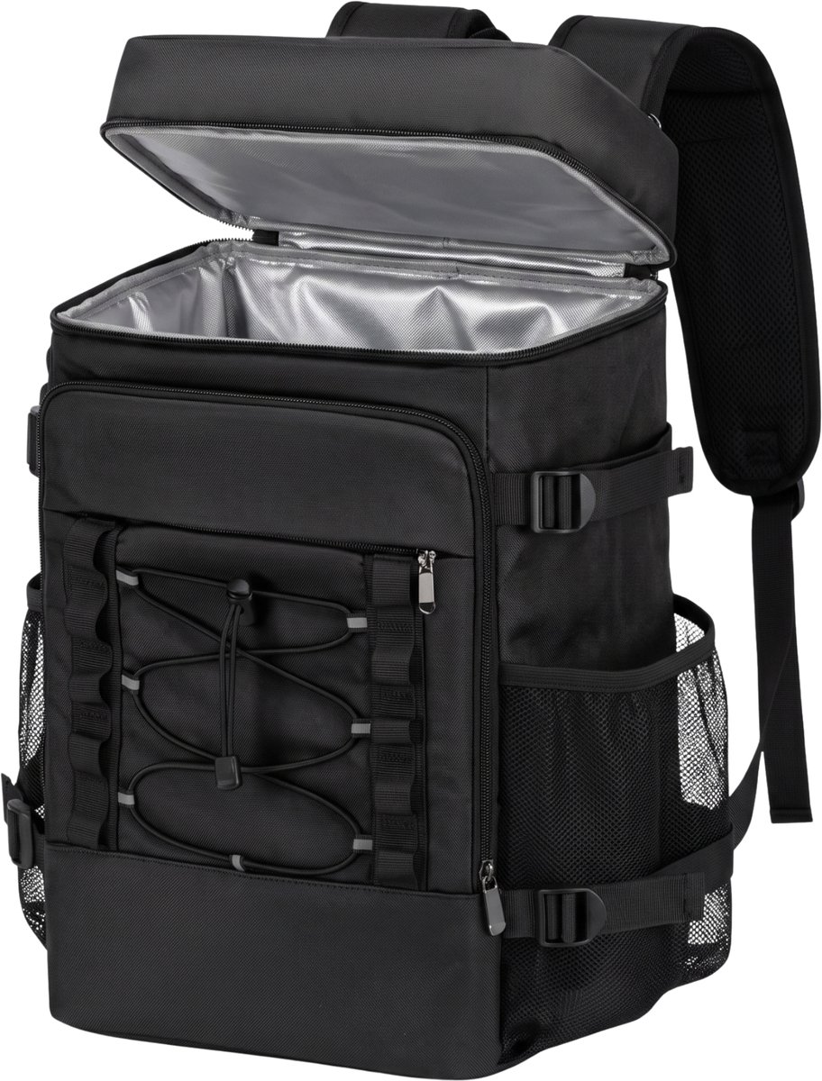 Purepeak Koelrugtas 30 Liter - Koeltas Rugzak - Zwart