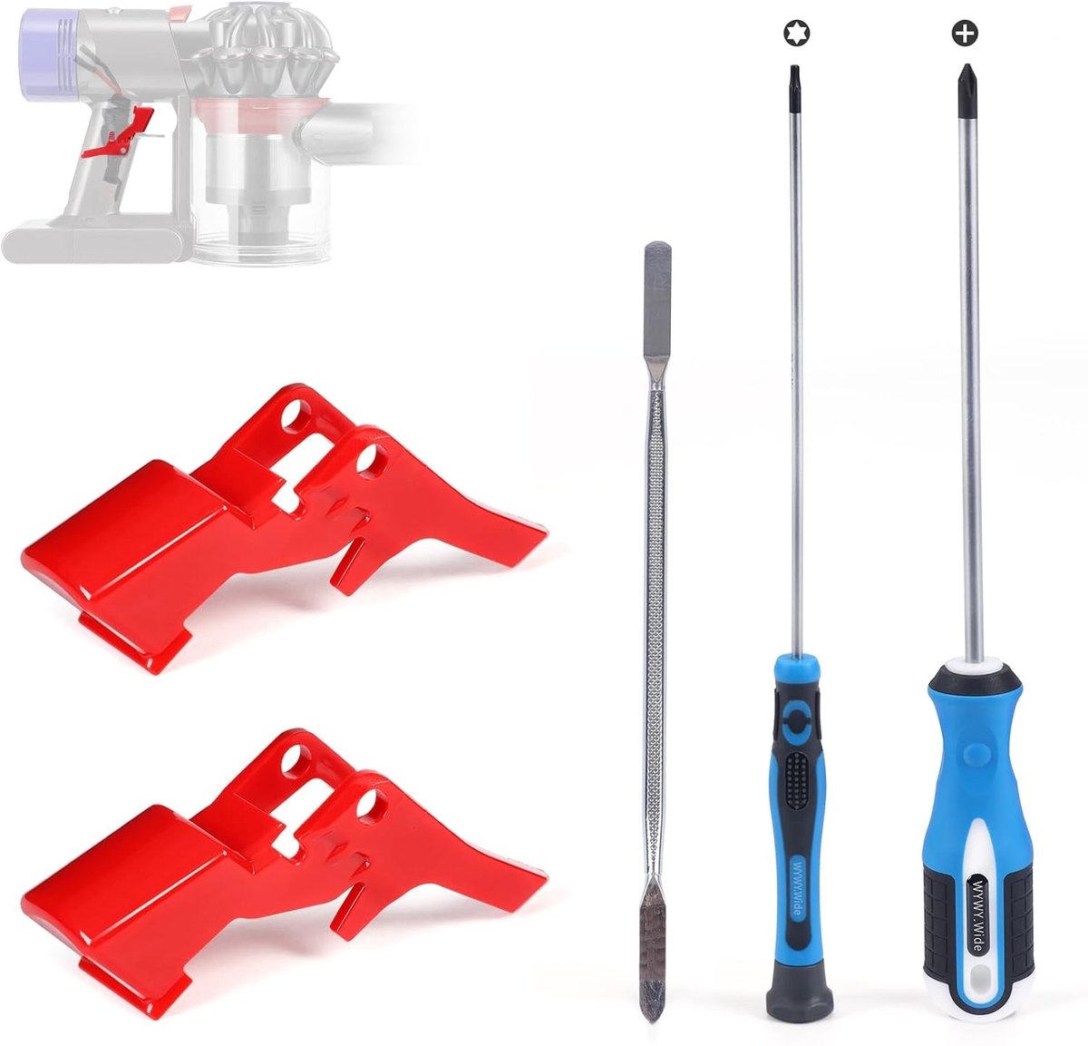 2 Pack Puller Knob voor Dyson Stofzuiger V7 V8 SV10 SV11 - On/Off Schakelaar Reserveonderdelen en Reparatietools