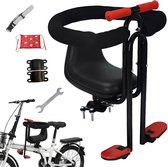 Voorzitje fiets - Kinderzitje fiets - TENZHVXI® - Met Voetsteun en Armleuning - Voor kinderen van 2 tot 4 jaar (tot ca. 25 kg) - Compatibel Met Alle MTB Met Rechte Buis
