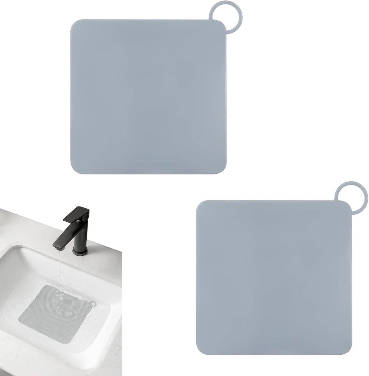 Siliconen Afvoerplug Set van 2 Stuks - Universele Afvoerplug voor Douche, Bad en Keuken - Geurabsorberende Afvoerbedekking tegen Slechte Geuren en Vuil