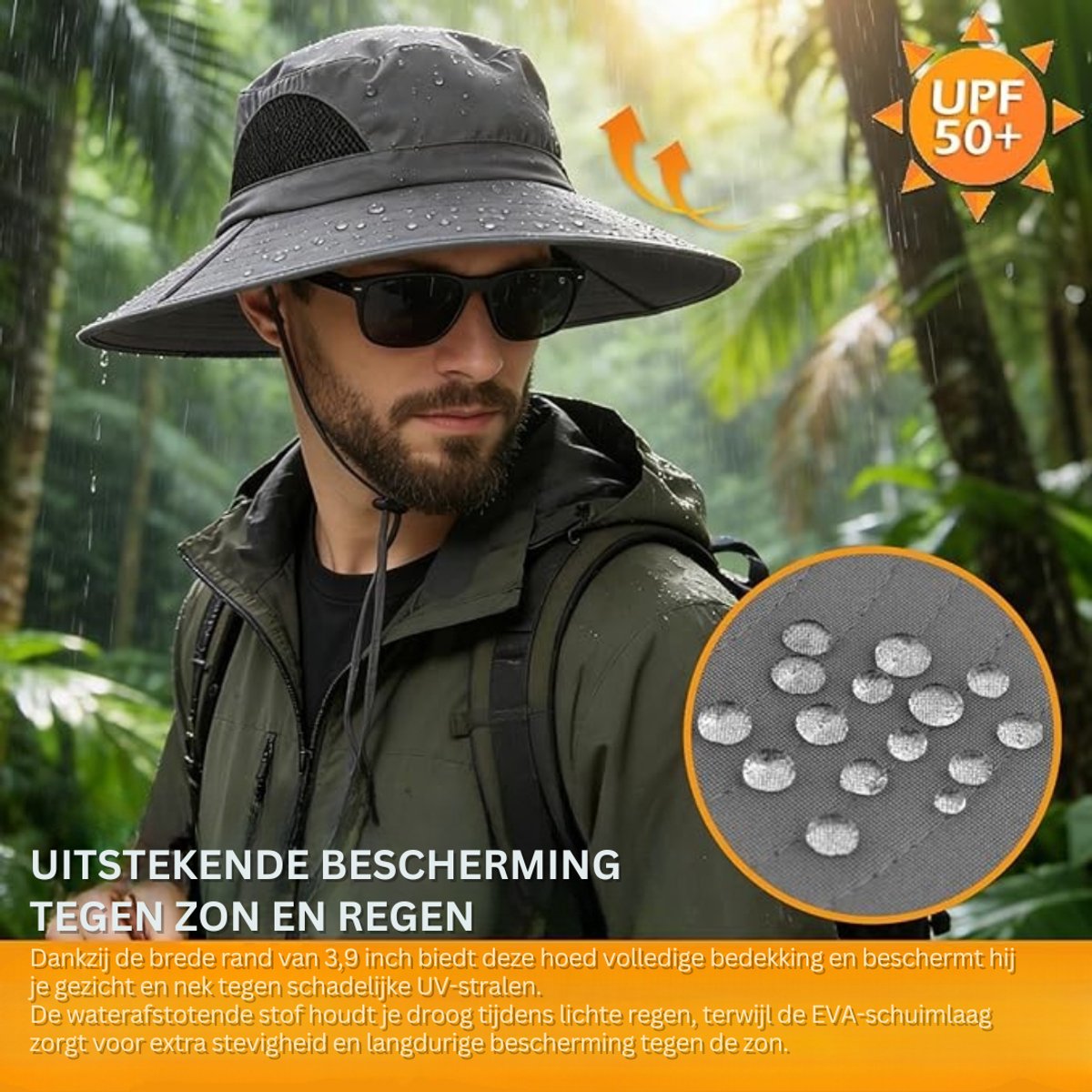 ZRNS® Zonnehoed Heren en Dames - Regenhoed - Waterdichte Hoed