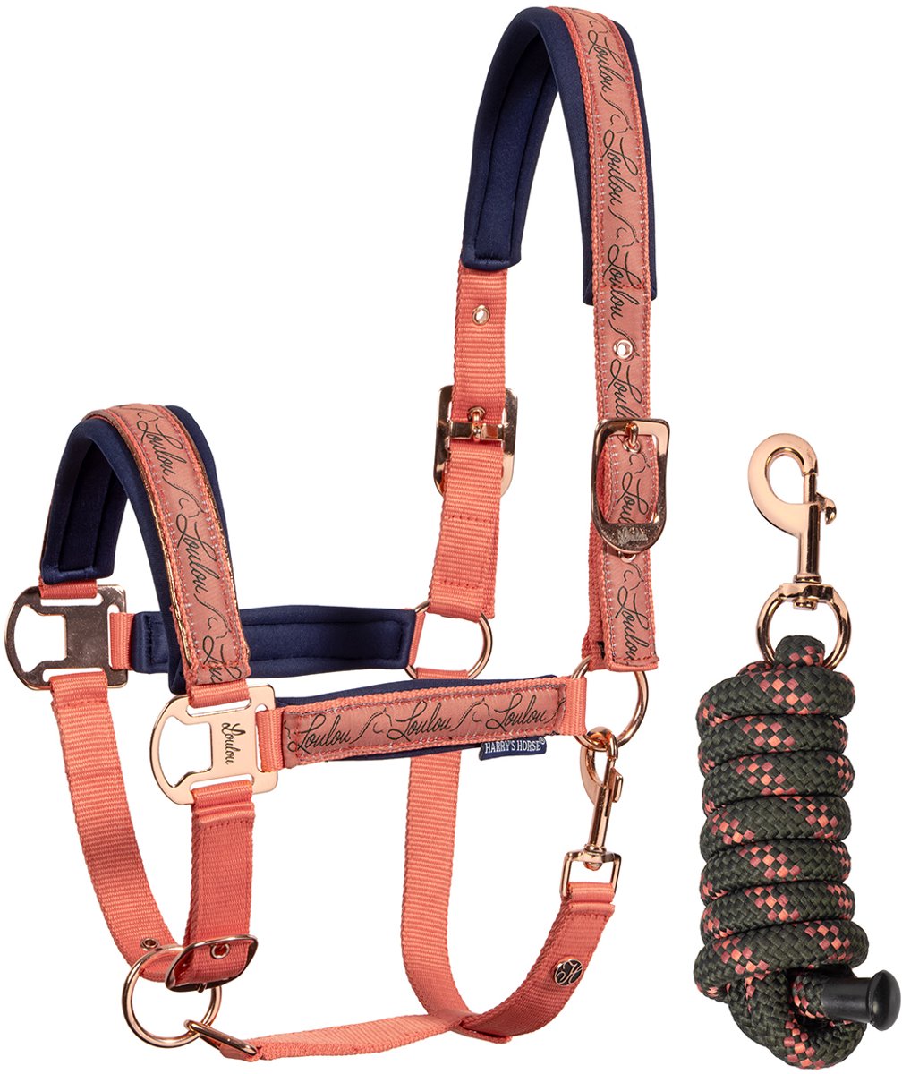 Harrys Horse LouLou Halsterset - Maat: Pony - Koraal - Polyamide
