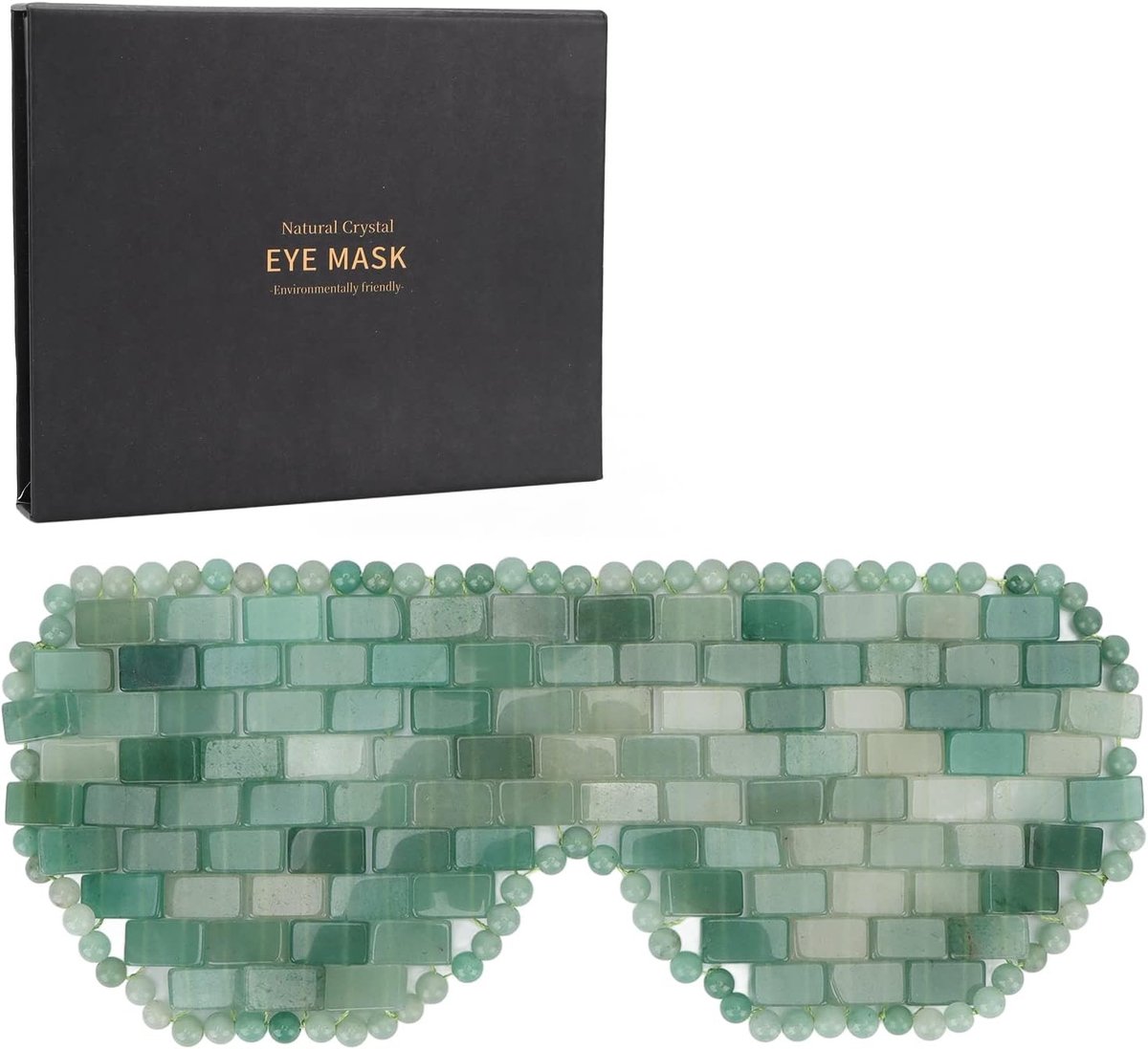 Oogmasker van Jade voor huidverzorging, vermindering van schaduw en bevordering van slaap (groen)