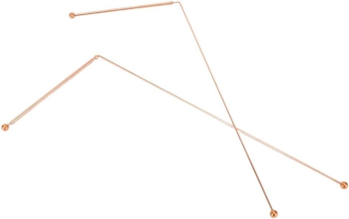 2 Stuks 99.9% Koper Probeerod Flexibele Detector voor Schatzoeken, Watermeting en Divinatie Tools