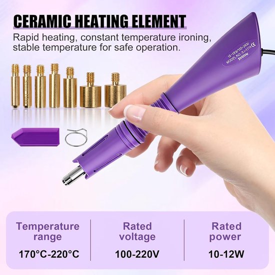 Rhinestone Applicator Set met 7 Tips en Hotfix Strass Steentjes voor ...