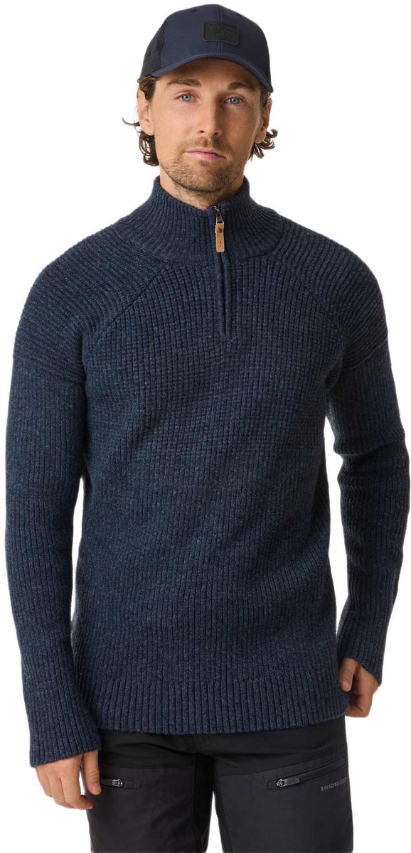 Swedemount Nordkap wollen trui met halve rits – unisex trui – Maat XL