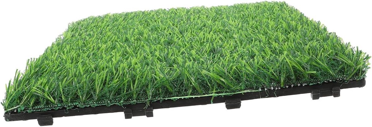 Kunstgras Tegels - Siergras Mat - Tuin Decoratie - Snelle Drainage - 30 x 30 cm - Groen
