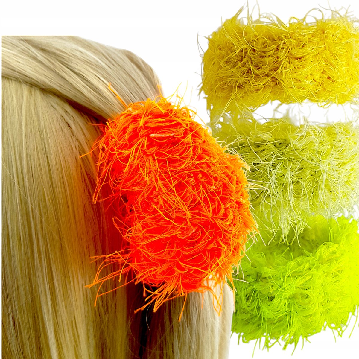 Frotte Haarbanden Set - Gras Stijl - Levendige Kleuren