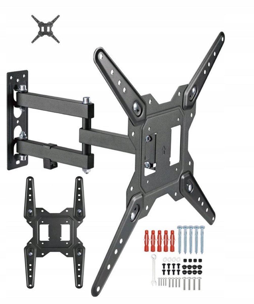 Draaibare TV-muurbeugel voor 14-55 inch schermen, tot 30 kg
